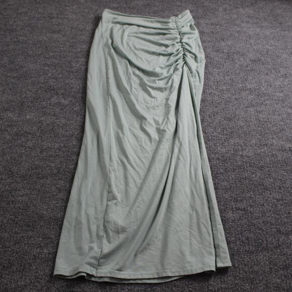 Reformation Skirt Small Dunne Knit Midi Sage Green Minimalist Quiet Luxury Chic - Picture 3 of 9